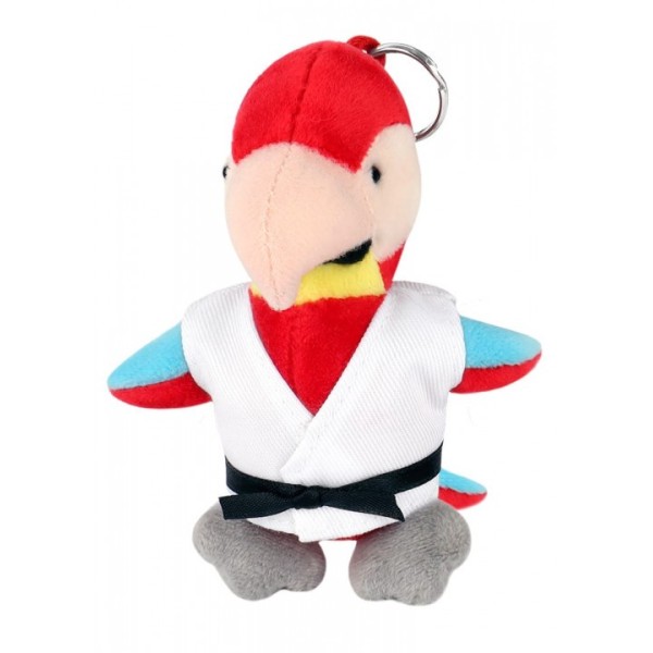 Porte clés peluche en kimono PERROQUET